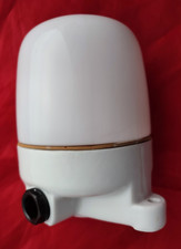 Alte Kellerlampe - Hoflampe - mit Schraubglas - Sockel Porzellan - Haube Glas