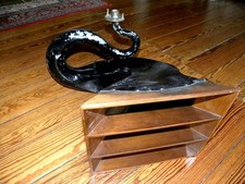 ORIG GRAMMOPHON-Trichter-EINBAUTRICHTER ELECTROLA MODELL 261  Walnuss Ersatzteil