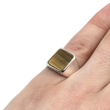 925 Silber Ring Tigerauge