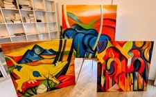 3 Gemälde - Homage an Franz