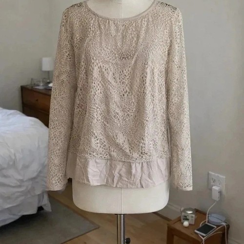 Oberteil beige spitze - oberteil,