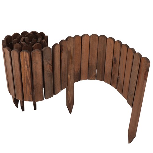 Holz rollzaun beeteinfassung - rollzaun,
