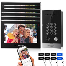 2-DRAHT BUS WLAN Video Türsprechanlage Passwort & Fingerabdruck Türklingel 7''