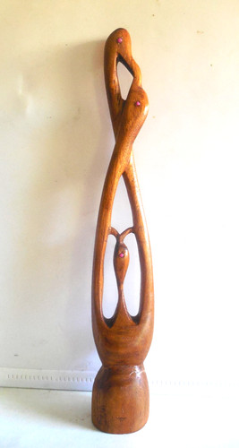 Holz skulptur vogel - 31,