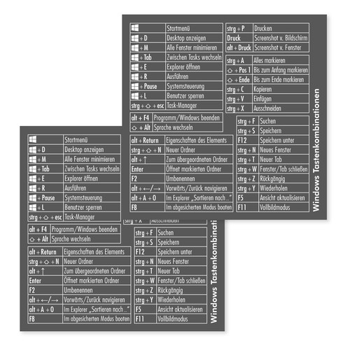 2er set shortcuts - 2er, aufkleber