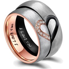 Partnerringe Edelstahl Herz