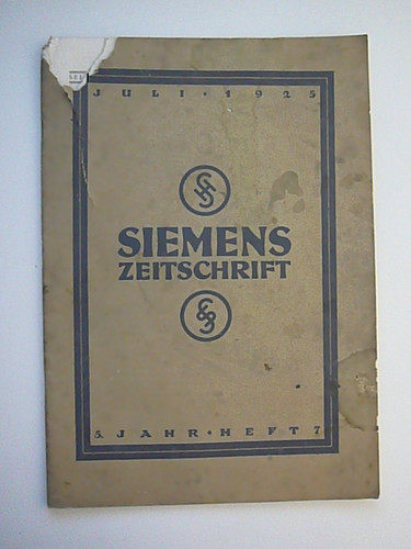 Siemens zeitschrift 1925 - zeitschrift, nord