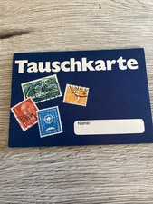 Alte Tauschkarte für Briefmarken - Werbung Esso 60-70er Jahre