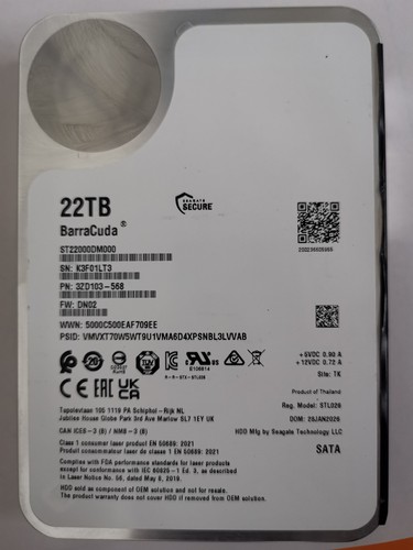 Seagate barracuda tb - 22,