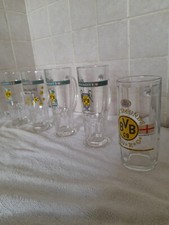 Borussia Dortmund BVB   5 Biergläser  Top Brinkhoff's + 1 Eierlikörflasche
