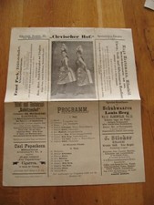 altes Theater Programm