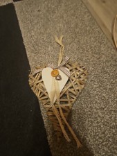 Rattan Herz Anhänger