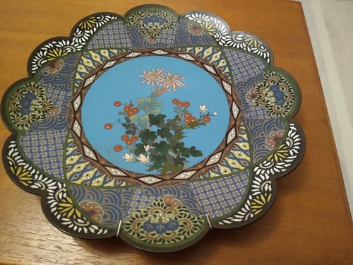 Japanischer cloisonne teller - cloisonne,