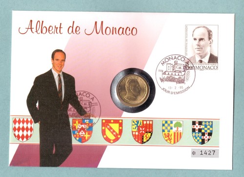 Albert monaco numisbrief - albert, **