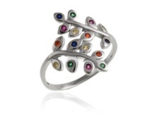 offener Ring Baum Zweige 925