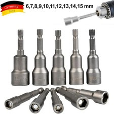 Stecknuss Bit 10-Teilig Nuss Set Steckschlüssel Für Akkuschrauber Bitsatz 6-15mm