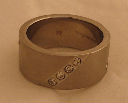 Ring edelstahl zirkonia - ring, 16