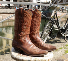 Vintage Tony Mora Texano Leder