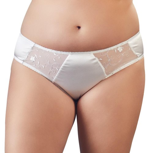 Slip stretch satin bestickt - slip,