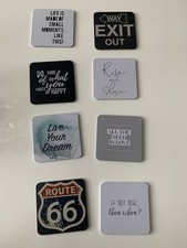 8 Glasuntersetzer aus Kork mit tollen Motiven