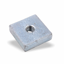 Nutenstein | Gewindeplatte 20x20x6 mm M6 Gewinde | Stahl galvanisch verzinkt