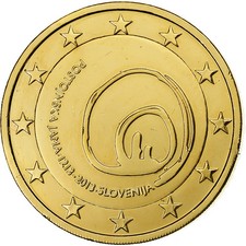 [#133085] Slowenien, 2 Euro, Postojna Höhle, golden, 2013, Kremnica, Bi-Metallic, 