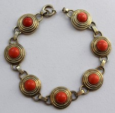 Antike Laurin Armkette Silber