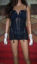 Simone Perele atemberaubendes Pin Up Straps Mieder Negligee 80C schwarz  (TU16)