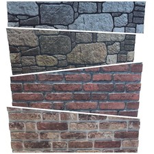 10xWandpaneele 5m² in Steinoptik Wandverkleidung Wandvertäfelung Backstein 3D
