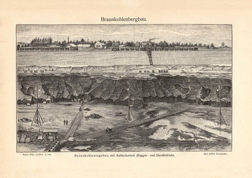 Braunkohle bergbau tagebau - braunkohle,