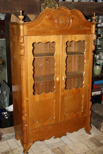Esche rüster vitrine - vitrine, antik