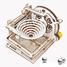 Holz Murmelbahn Puzzle Kit für Erwachsene - MINT Spiralbahn Zum Selbermachen Spielzeug