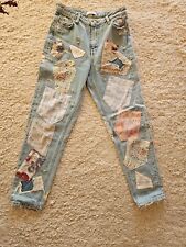 Hose vintage Zara Blumen Patchwork Gr. S
