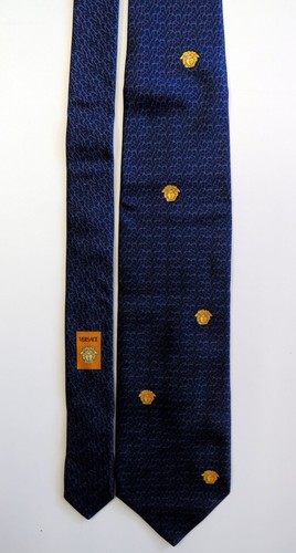 Versace seidenkrawatte blau - versace,