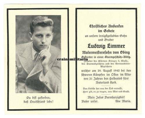 Orig sterbebild - orig.,