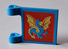 Lego Fahne 2x2 Flagge 2335px9 blau Drachen Zubehör 6086 1888 6085 6057