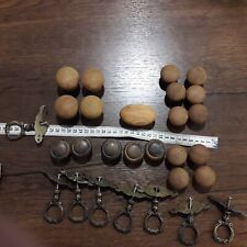 60 Möbelknöpfe Möbelgriffe Knöpfe Griffe Ringe Holzknopf Metallring Schrankgriff