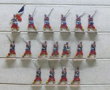 17 Zinnfiguren Frankreich Infanterie Soldaten 1870 Rieche 33mm bemalt