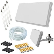 Selfsat Flachantenne H30D4+ Digital Sat Anlage 50m Kabel Fensterhalterung HD 4K