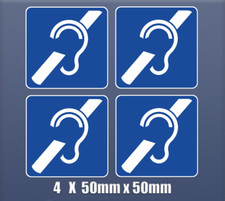 DEAF, schwerhörig blau