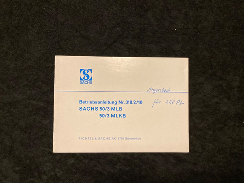 Betriebsanleitung sachs 3 - , 50/3