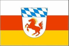 Aufkleber Landkreis Erding Flagge Fahne 18 x 12 cm Autoaufkleber Sticker