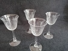 4 Kristall Wein Gläser Glasmanufaktur Gistl Frauenau Service Nr. 2031  Höhe 15cm