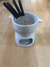 Schokoladenfondue Set mit 4 Gabeln Keramik Fondue-Set