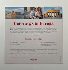 MyDays Gutschein Unterwegs In Europa (Wert 209, 90€) Neu