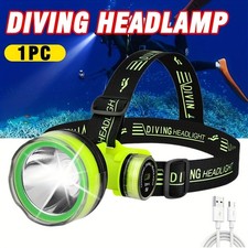 LED Taucher Stirnlampe Tauchausrüstung Tauchscheinwerfer Unterwasserscheinwerfer