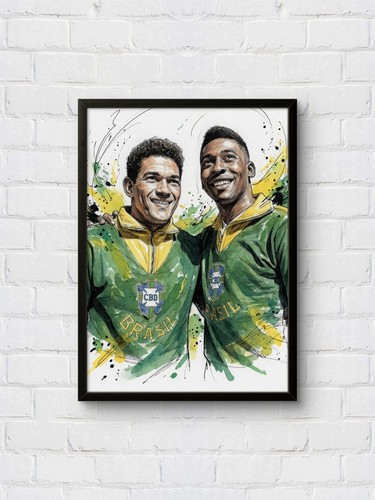 Pele garrincha brasilien - &,