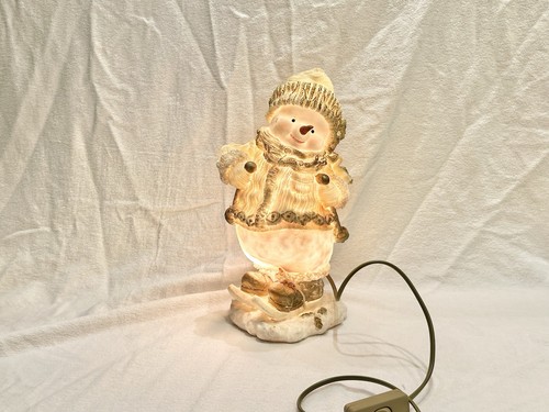 Schneemann figur beleuchtet - schneemann,