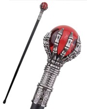 Penny Dreadful Gothic Steampunk Skelett Swaggering Cane Gehstock rote Kugel