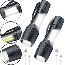 2x Mini Led Taschenlampe Polizei Swat Cree Zoom Mega Leuchtweite mit Akku Neu